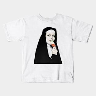 Nun With Ice Cream Kids T-Shirt